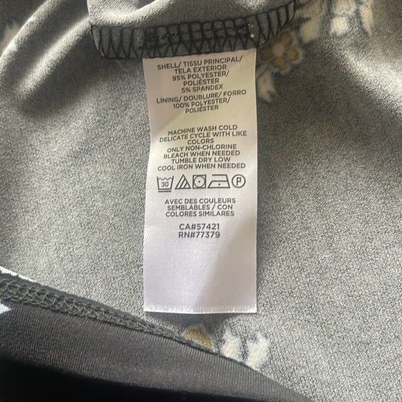 NWT Ann Taylor Loft Black Long Sleeve Dress with Pattern - Picture 6 of 6